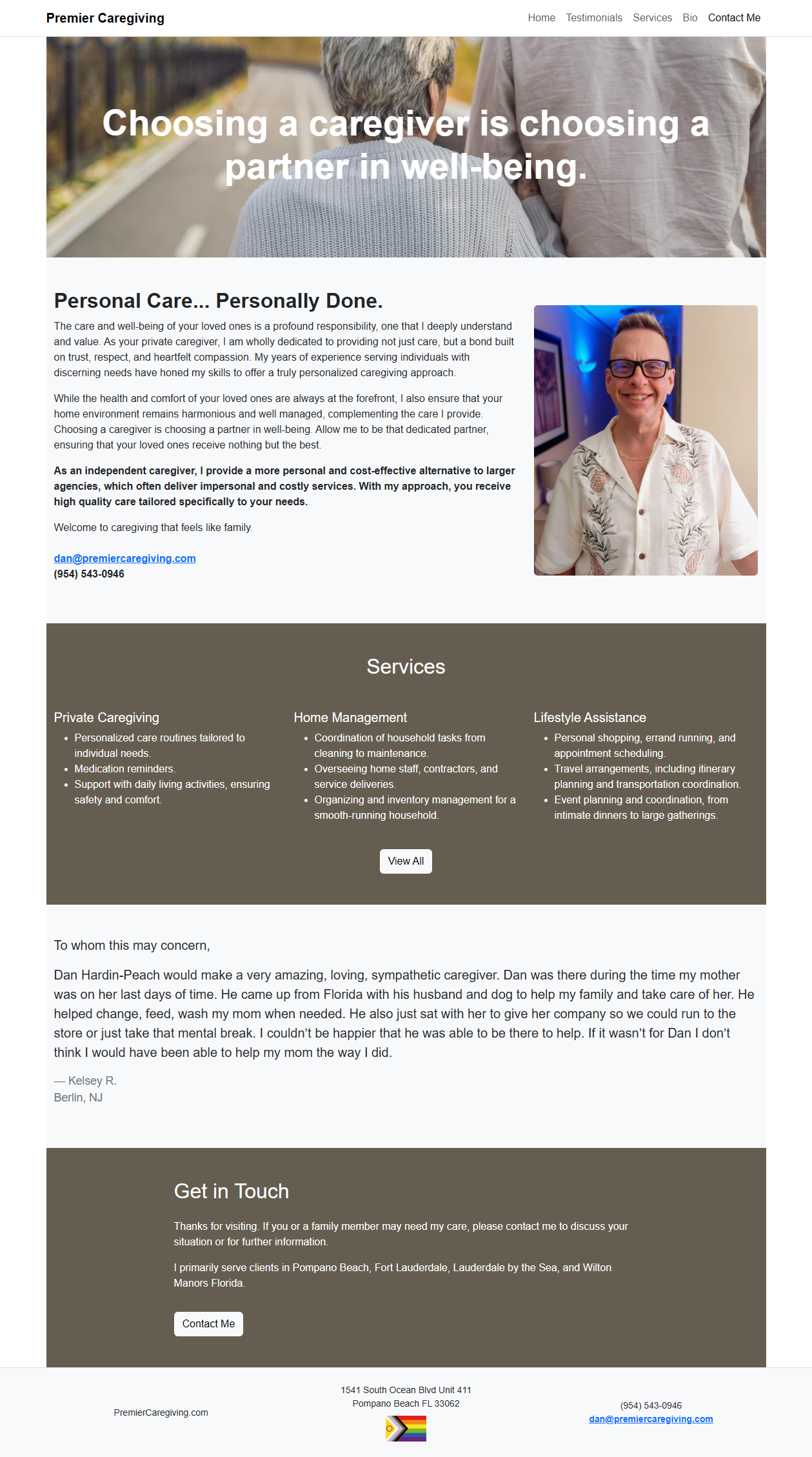 Premier Caregiving — Laravel